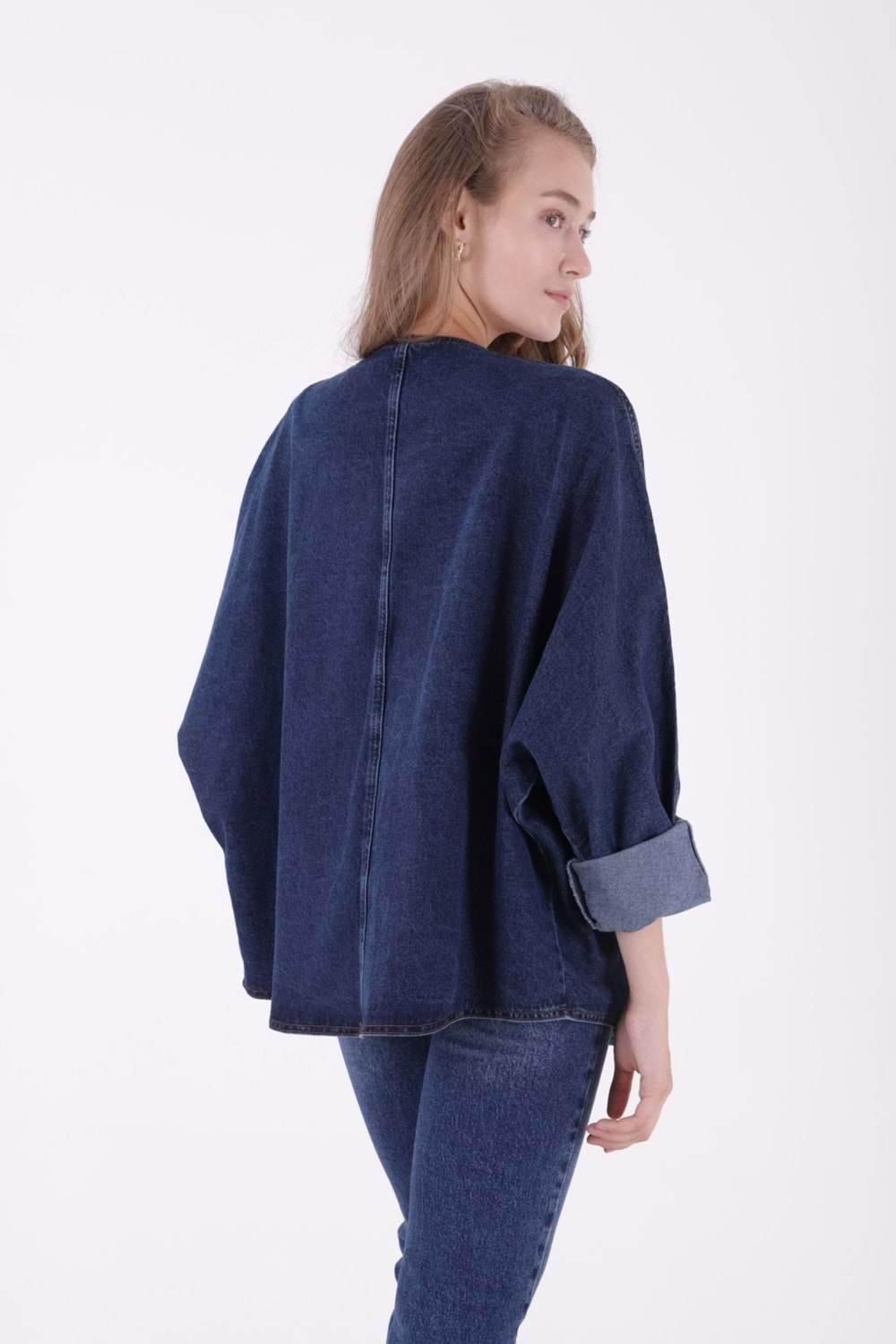 Oversize Yarasa Kollu Kot Ceket 6059-26-(STD-4)