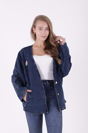 Oversize Yarasa Kollu Kot Ceket 6059-26-(STD-4)