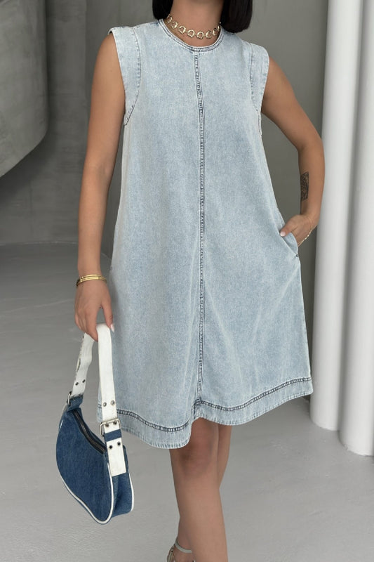 Kolsuz Cepli Oversize Elbise