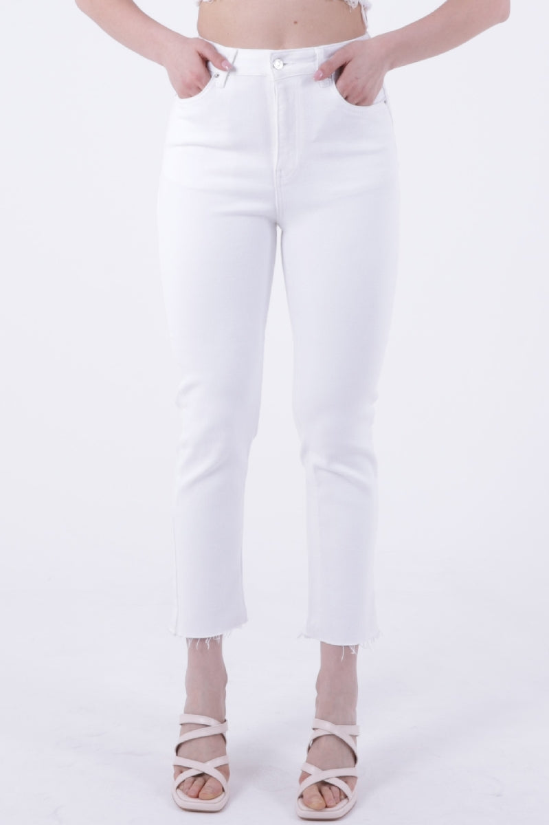 Dikişsiz Paça Mom Fit Kot Pantolon