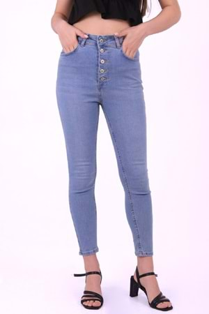 Önü 5 Düğmeli Skinny Kot Pantolon 755-15B(30-36)