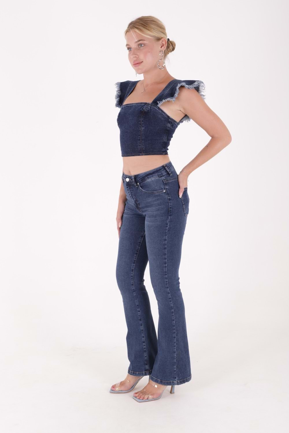 İspanyol Skinny Kot Pantolon 867-01-(27-32)