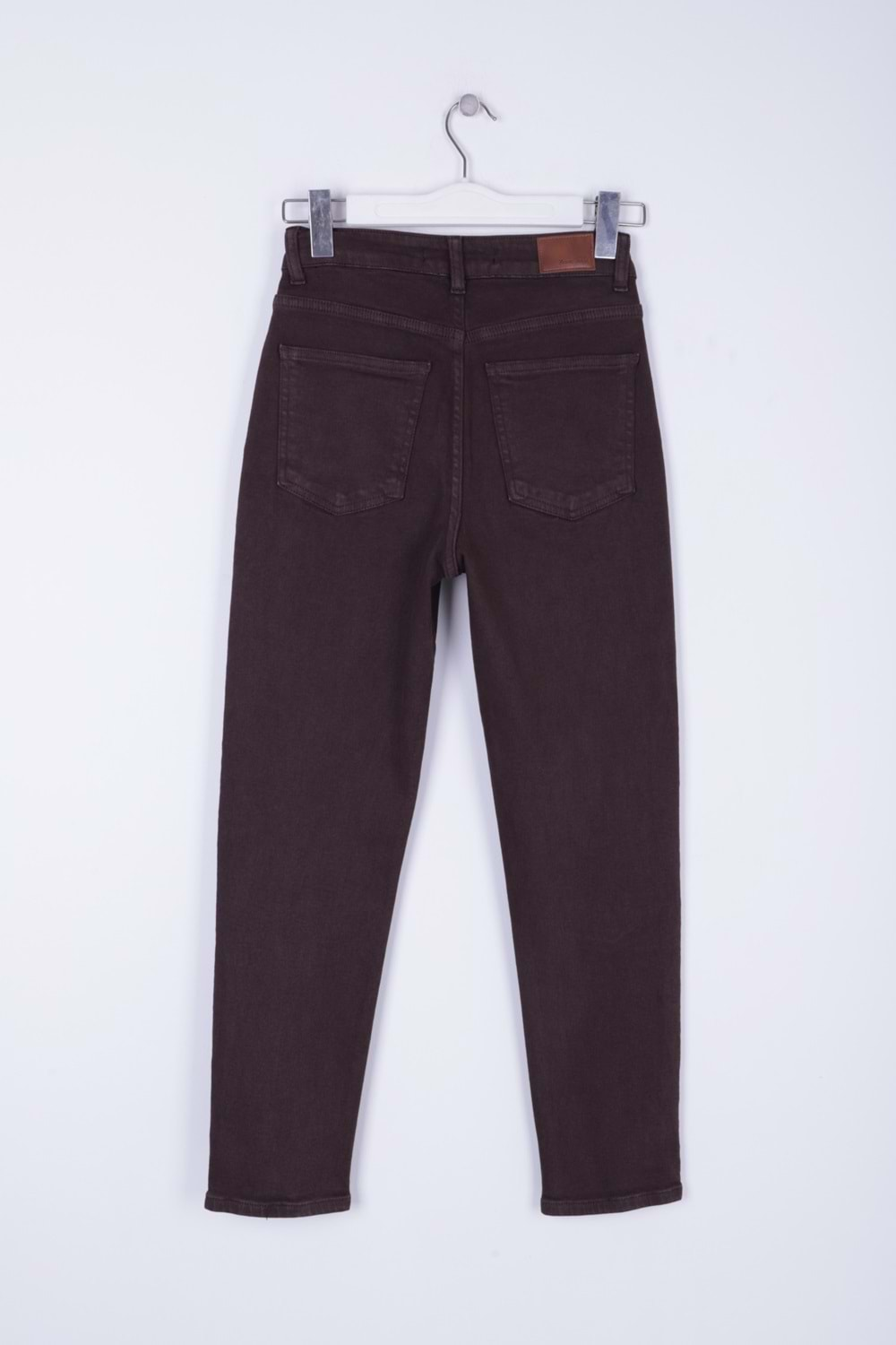 Yüksek Bel Comfort Slim Bilek Boy Kot Pantolon 896-78-(28-33) Kahverengi