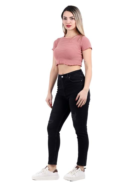 Lazerli Skinny Pantolon 994-03-(26-31) Antrasit Kot