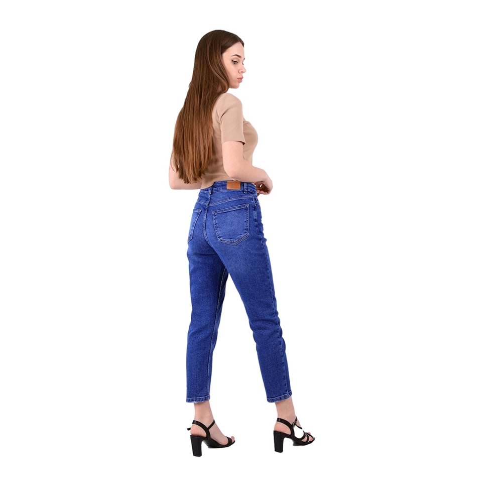 High Waisted Comfort Slim Ankle Length Jean 896 - 01 (Dark Blue Denim)