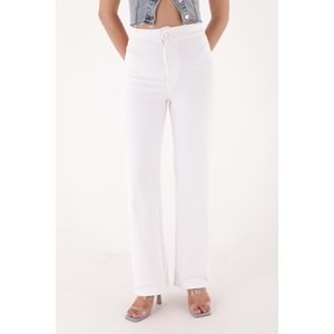 Wide Leg Jean with Dart and No Pocket 1730 - 50 (White)