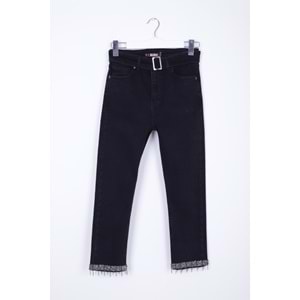 Jean with Belt and Rhinestones on Finish 746 - 23 (Regular Anthracite)