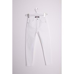 High Waisted Short Skinny Jean 810 - 50 (White)