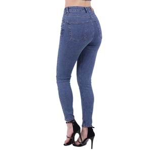 High Waisted Ankle Length Skinny Jean 815 - 27 (Rinsed Blue)